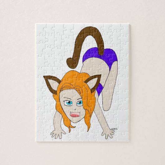 Puzzle chibi chatte fille (Vertical)