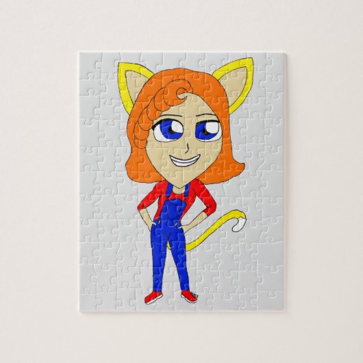 Puzzle chibi fille chat (Vertical)