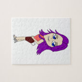 Puzzle chibi girl with a bunny tail (Horizontal)