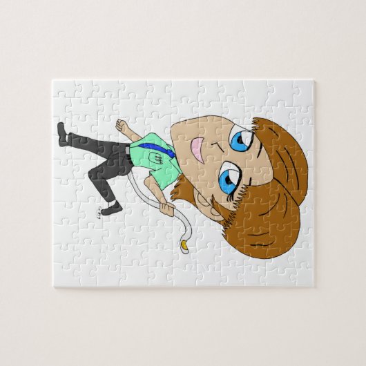 Puzzle chibi girl with a tail (Horizontal)