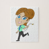 Puzzle chibi girl with a tail (Vertical)