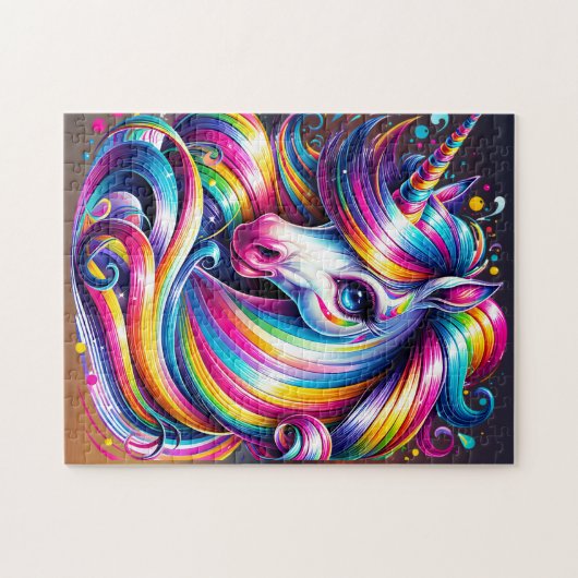 Puzzle Chibi Rainbow Unicorn (Horizontal)