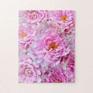 Puzzle Chic Chic Pink Pastel Peonies roses