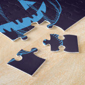 Puzzle Chic Citrouille chauves-souris Nom d'Halloween (Côté)