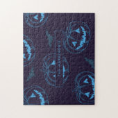 Puzzle Chic Citrouille chauves-souris Nom d'Halloween (Vertical)