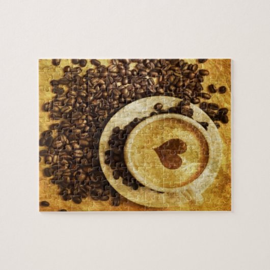 Puzzle Chic Java cappuccino Café Haricots Lover café (Horizontal)