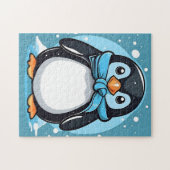Puzzle Chic Penguin Icy Blue (Horizontal)