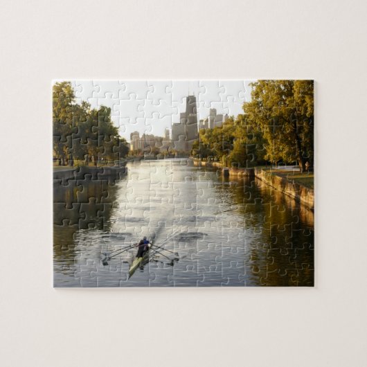 Puzzle Chicago, Illinois, rameurs dans la lagune de Linco (Horizontal)