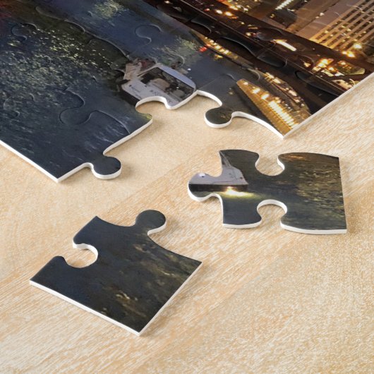 Puzzle Chicago River la nuit (Côté)