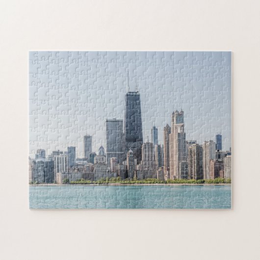 Puzzle Chicago Skyline Avec Le Lac Michigan (Horizontal)