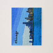Puzzle Chicago Skyline en peinture de collage (Vertical)
