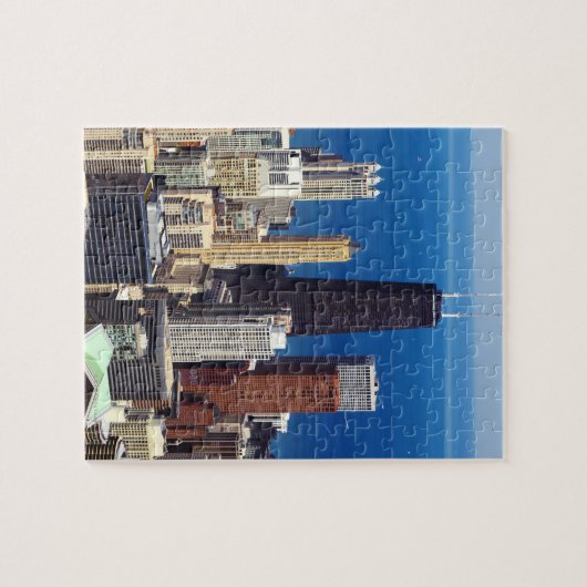 Puzzle Chicago Skyline et points de repère (Horizontal)