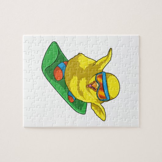 Puzzle Chick Snowboard Snowboard (Horizontal)