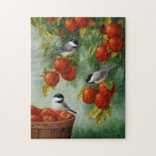 Puzzle Chickadee Birds Apple Harvest