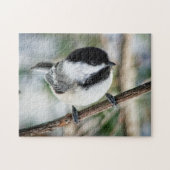Puzzle Chickadee mignon en hiver (Horizontal)