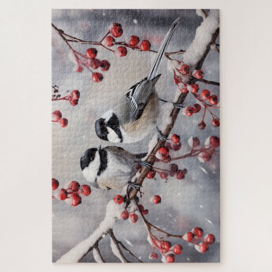 Puzzle Chickadees (Vertical)