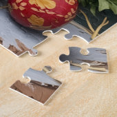 Puzzle Chicken Guarding Christmas Eggs Rustic Hat (Côté)