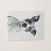 Puzzle Chien À Cheveux Courte En Gris (Noir & Blanc) (Horizontal)