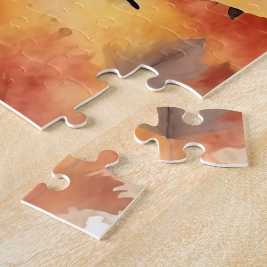 Puzzle Chien à chien roux français mignon/automne/automne (Côté)