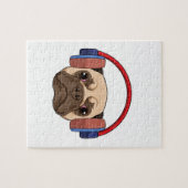 Puzzle Chien à la musique avec casque (Horizontal)