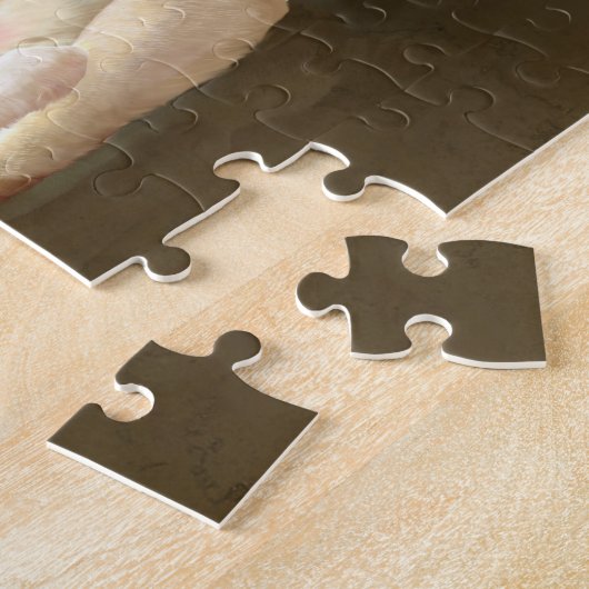 Puzzle Chien angélique et chat sur Cloud (Côté)