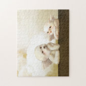 Puzzle Chien angélique et chat sur Cloud (Vertical)