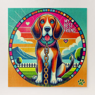 Puzzle Chien animé mignon