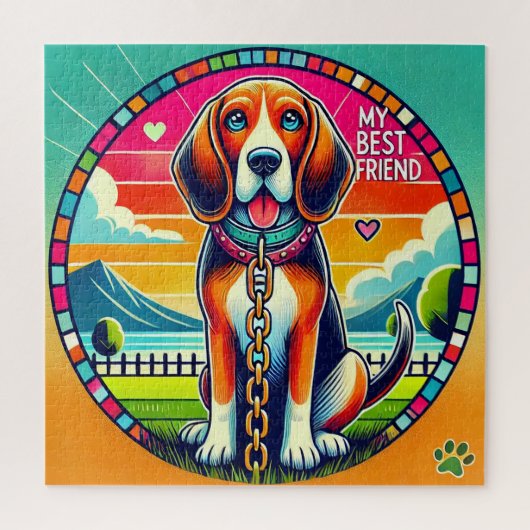 Puzzle Chien animé mignon (Vertical)