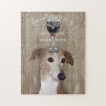 Puzzle Chien Au Vin Greyhound<br><div class="desc">Chien Au Vin Greyhound par Fabfunky. Il dispose d'un terroir avec du vin. | 190956D</div>