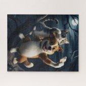 Puzzle Chien avec chat. (Horizontal)