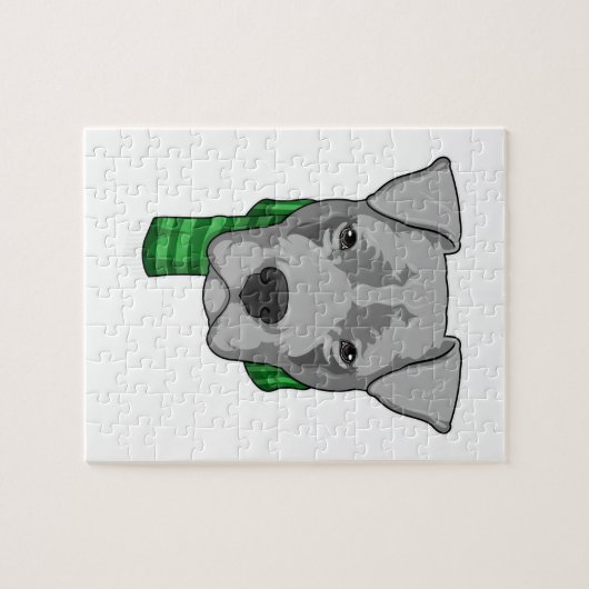 Puzzle Chien avec Écharpe (Horizontal)