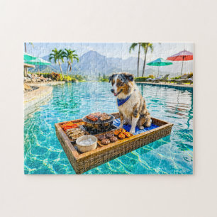 Puzzle Chien avec flotteur de barbecue