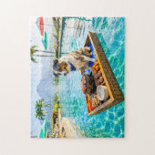 Puzzle Chien avec flotteur de barbecue (Vertical)