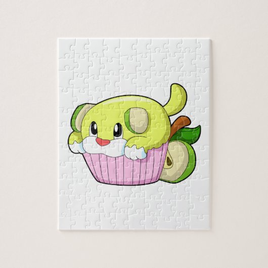 Puzzle Chien avec gâteau (Vertical)