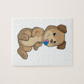 Puzzle Chien avec sucettes bonbons (Horizontal)