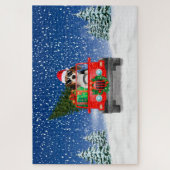 Puzzle Chien beagle avec cadeaux de Noël (Vertical)