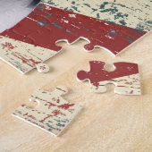 Puzzle Chien Beagle Drapeau Américain Grunge (Côté)