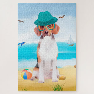 Puzzle Chien Beagle sur la Plage