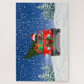 Puzzle Chien berger allemand avec cadeaux de Noël (Vertical)