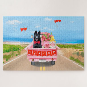 Puzzle Chien berger allemand Camion de la Saint-Valentin