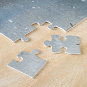 Puzzle Chien berger allemand en neige dorée Noël (Côté)