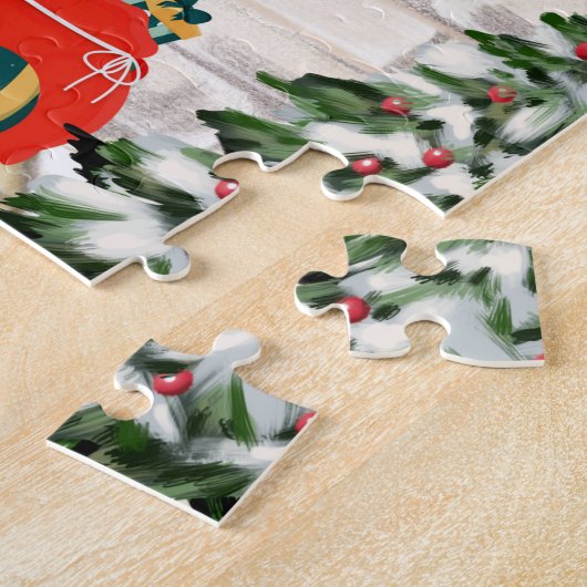 Puzzle Chien berger allemand Noël (Côté)