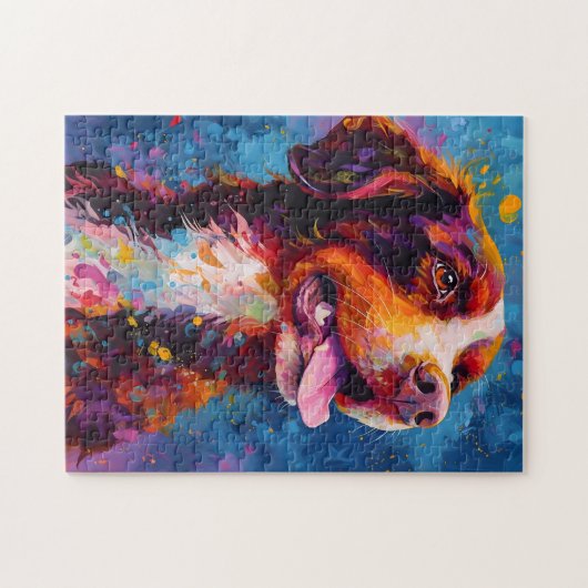 Puzzle Chien breton coloré (Horizontal)