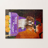 Puzzle Chien Cavalier King dans le camion Halloween (Horizontal)