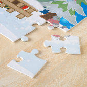 Puzzle chien cavalier roi avec cadeaux de Noël (Côté)