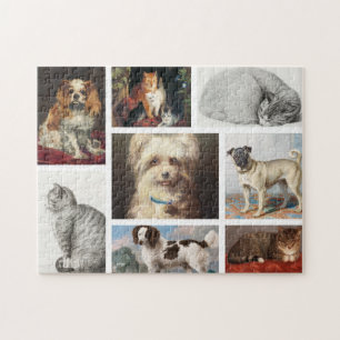 Puzzle Chien Chat Animaux 8 Portrait Photo Gardien de col