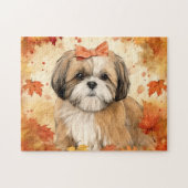 Puzzle Chien Chih-tzu mignon/Automne/Automne/Automne (Horizontal)