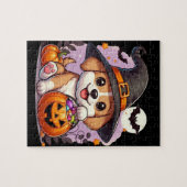 Puzzle Chien/chiot d'Halloween mignon (Horizontal)