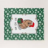 Puzzle Chien Chow Chow Chow de Noël (cannelle) mignonne (Horizontal)