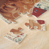 Puzzle Chien Cocker Spaniel Drapeau Américain Grunge (Côté)